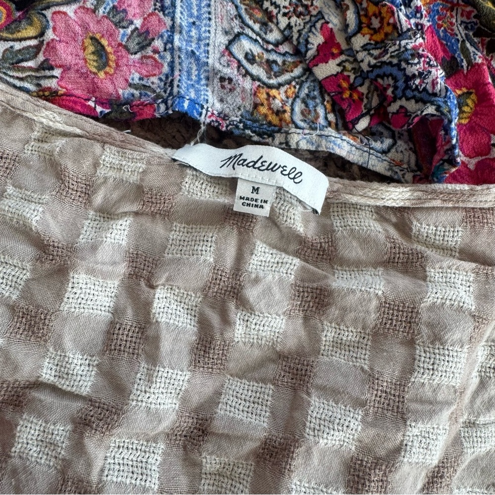 Lot Of 7 Tops Blouses Spring Summer Madewell NY&Co Cupio Ann Taylor Crop Tops M - Picture 13 of 14